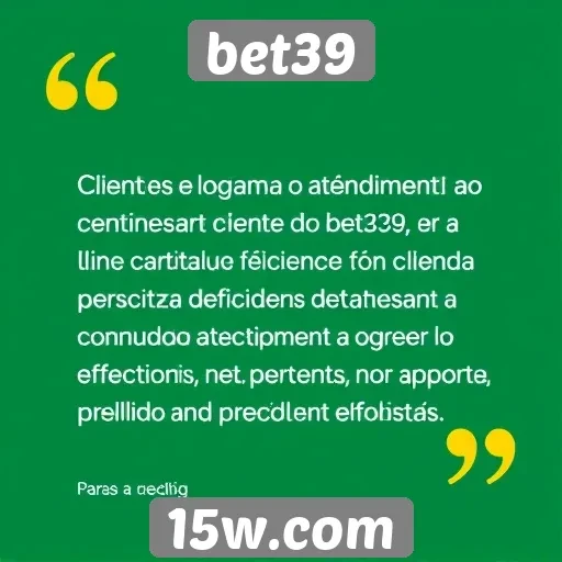 Clientes destacam atendimento ao cliente do bet39